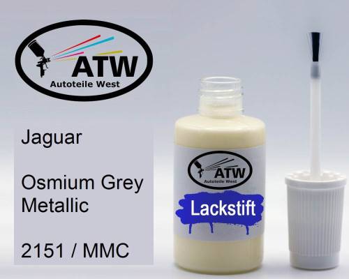 Jaguar, Osmium Grey Metallic, 2151 / MMC: 20ml Lackstift, von ATW Autoteile West.